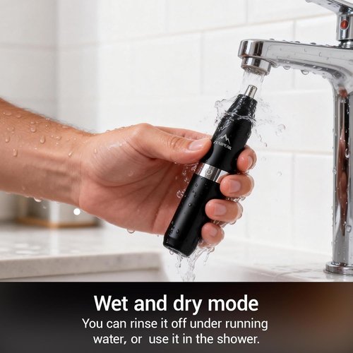 Professional Nose Hair Trimmer for Men & Women, USB-C Rechargeable Electric Ear & Nasal Clipper, Micro-Vacuum, Painless 8000 RPM, 3 Patented Magnetic Heads, Waterproof Travel Kit.