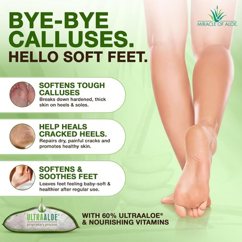 Miracle Foot Repair Cream - 32 Oz | UltraAloe Moisturizes & Repairs Dry, Cracked Heels