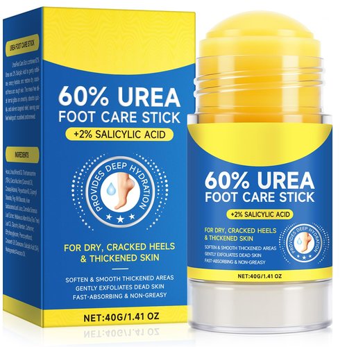 FANSHI Urea Stick 60% High Potency, Foot Care Urea Stick for Deeply Moisturizing & Fast Absorbing, Exfoliation for Dry Cracked Heels & Thickened Skin
