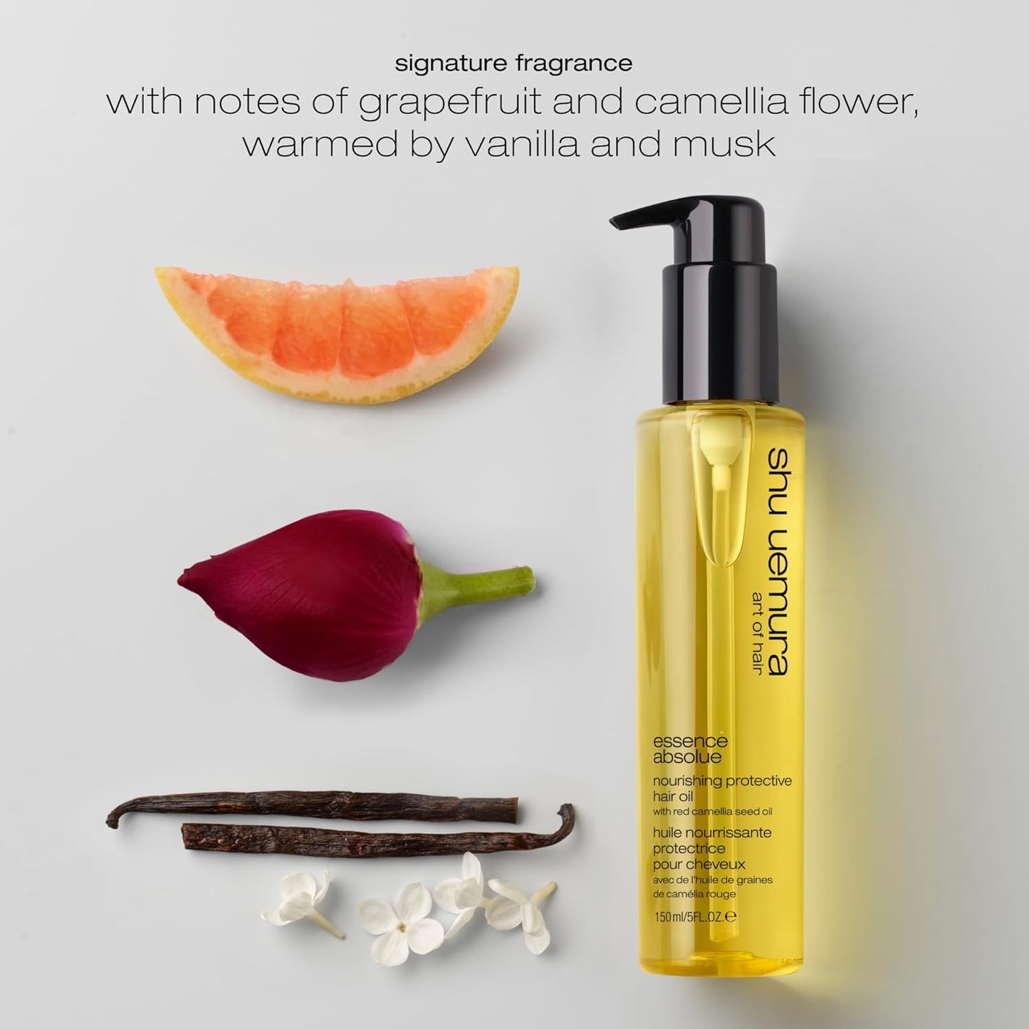 Shu Uemura Art of Hair Essence Absolue Nourishing Hair Oil - Lightweight Hydration & Shine | Heat Protection with Japanese Camellia Oil