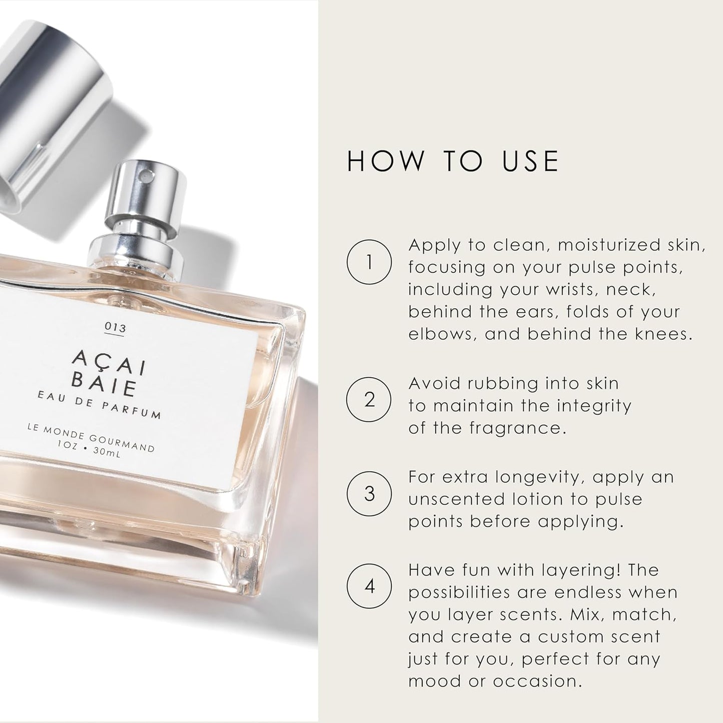 Le Monde Gourmand Açaí Baie Eau de Parfum Spray - Vegan & Cruelty-Free Açaí Berry Scent | 1 fl oz (30 ml)