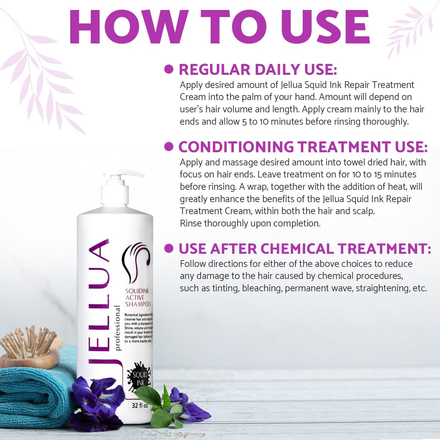 Squidink Active Shampoo - Nourishing Formula for Healthy Hair | 32 Fl Oz