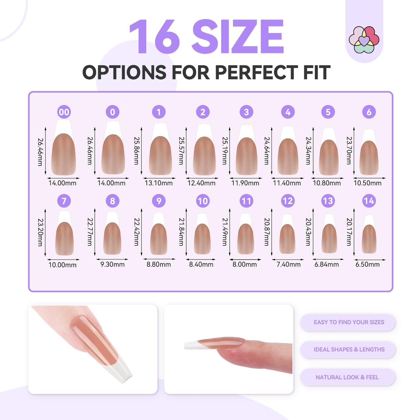 SAVILAND French Tip Press On Nails 160 Pcs: 4X Press On French Tip Nails Pre-Shaped Long Coffin Full Cover French Gel Nail Tips Soft Matte Gel Nail Tips for DIY Nail Extensions Nail Art Gifts