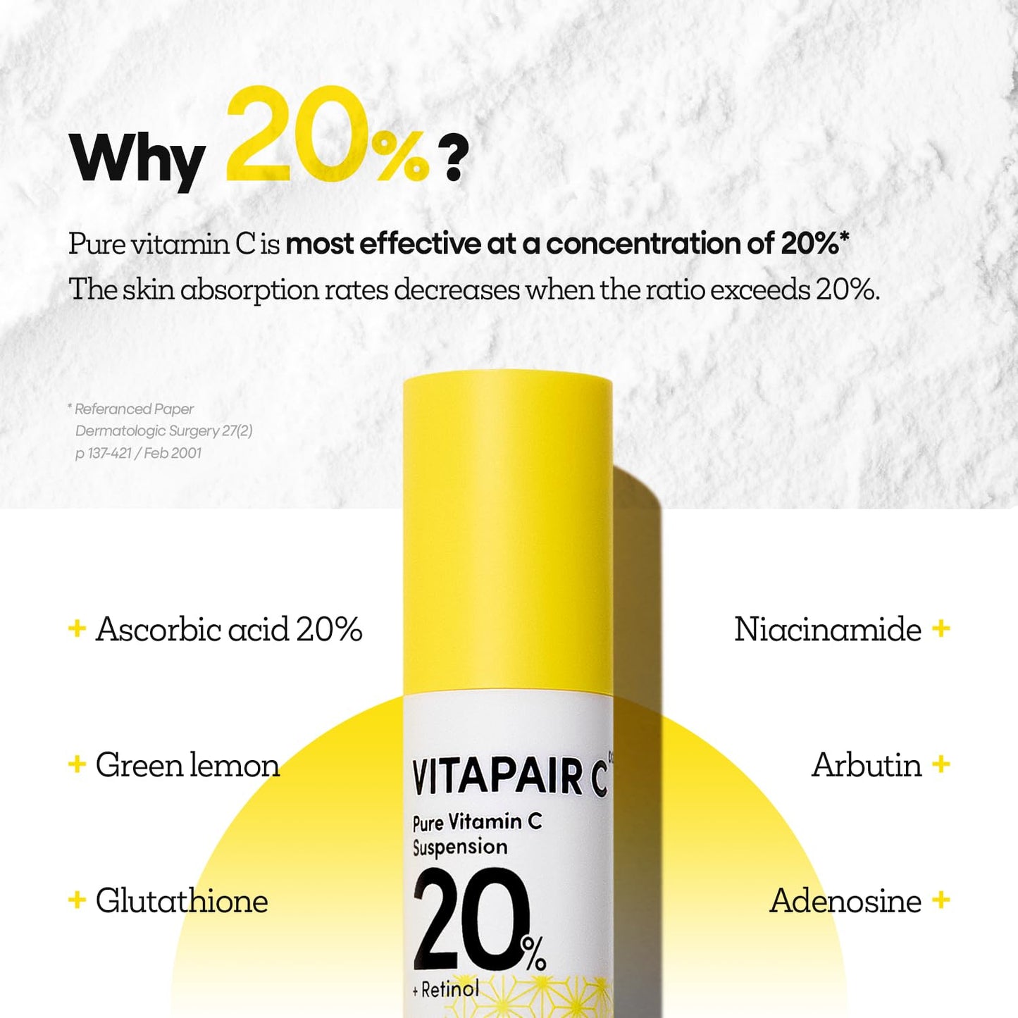 Nature Republic Vitapair C glow Reveal Ampoule, Niacinamide,Retinol, Panthenol, Citrus Lemon Fruit Extract, Vitamin C Ampoule, Glow Skin, Korean Skin Care 24ml / 0.81 fl oz