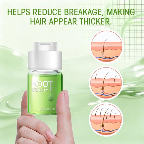 Hair Regrowth System - Fast-Absorbing Serum with Ginseng & Ginger Root for Thicker Hair | Unisex Treatment