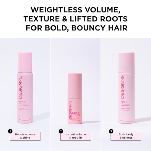 DESIGNME Cloud 9 Volume Kit - Hair Mousse, Dry Texture Spray & Volumizing Powder | Boost Volume & Fullness for All Hair Types