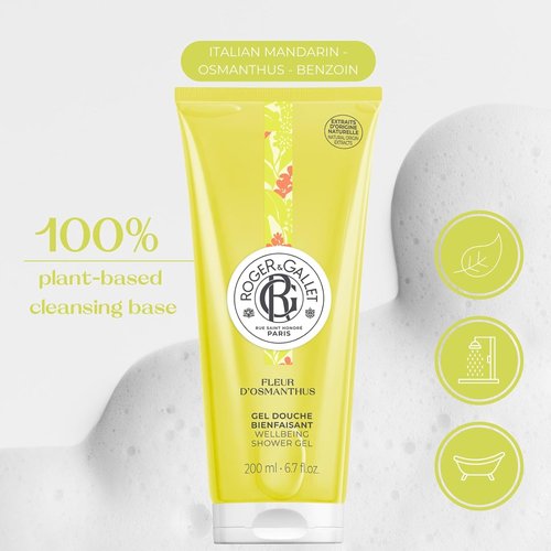 Roger & Gallet Body Wash & Shower Gel for Women - Fleur D'Osmanthus, 6.6 Oz | Luxurious Hydration