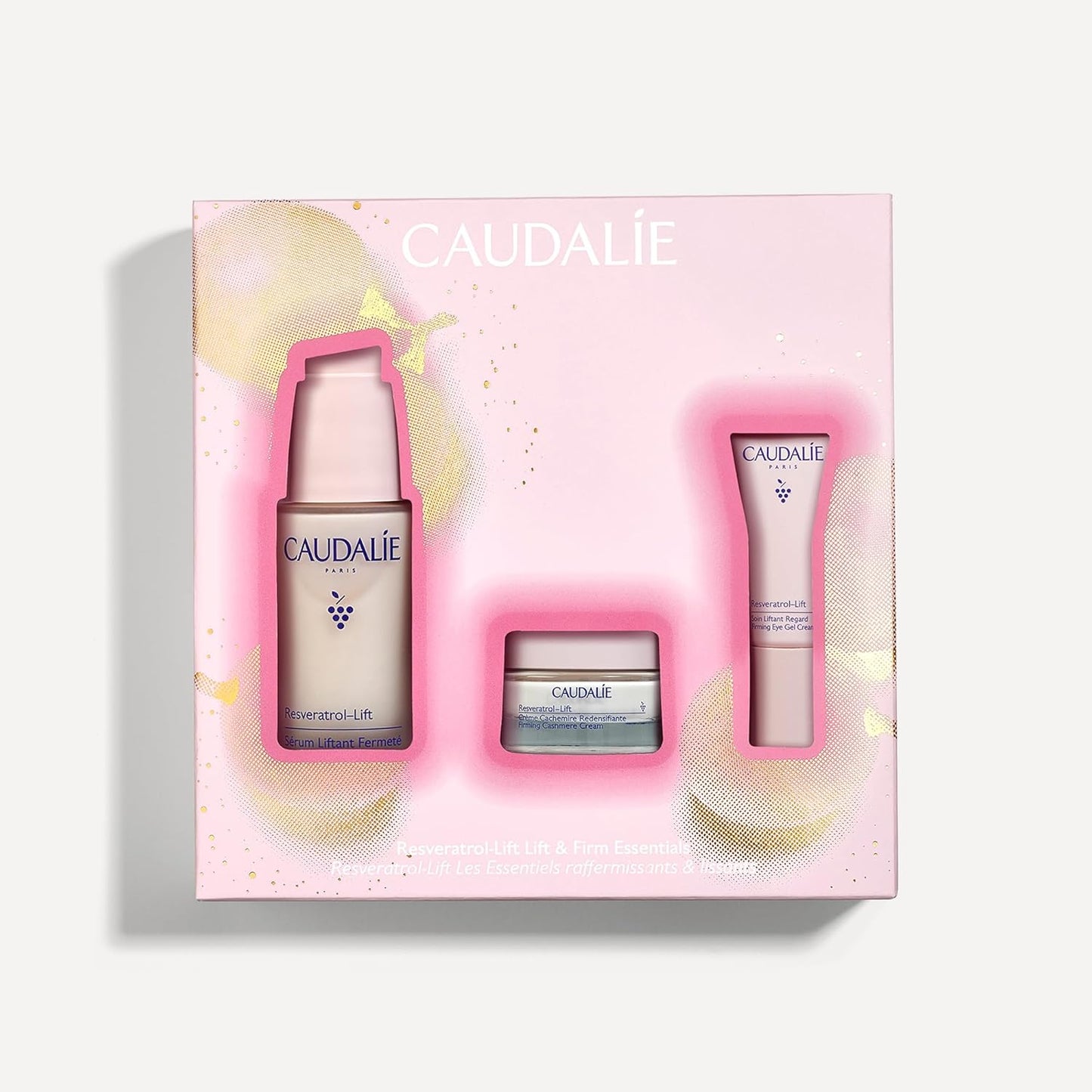 Caudalie Lift & Love Skin Care Set - Full-Size Resveratrol-Lift Serum & Free Travel-Sized Moisturizer & Eye Cream