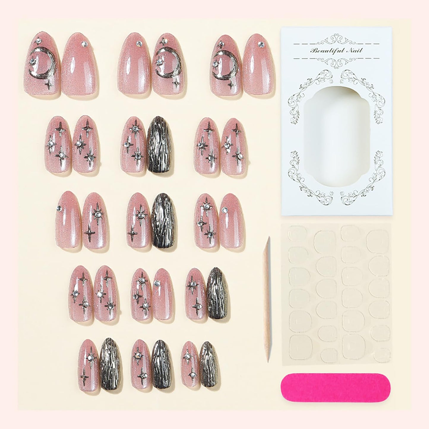 24Pcs St Patrick's Day Press on Nails Short Square Gold French Tip Fake Nails with Gold Rhinestones Horseshoe Rainbow Shamrocks False Nails St Patricks Day Acrylic Nails Irish Stick on Nails for Women