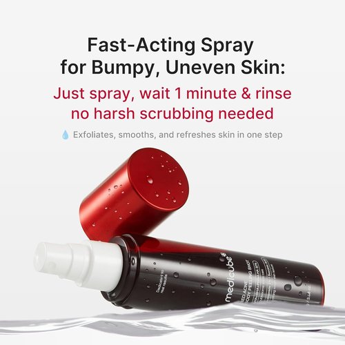 Medicube Red Body Peeling Shot - AHA + BHA Exfoliating Body Spray for Smooth Skin | 3.88 oz