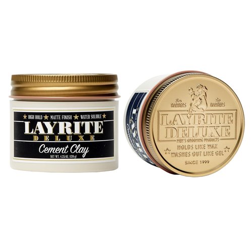 Layrite Deluxe Cement Clay - Strong Hold Styling Clay | 4.25 oz (2 Pack)
