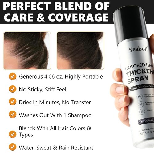 Root Touch Up Hair Color Spray - 4oz | Instant Gray Coverage, Sweat-Resistant, Medium Brown for All