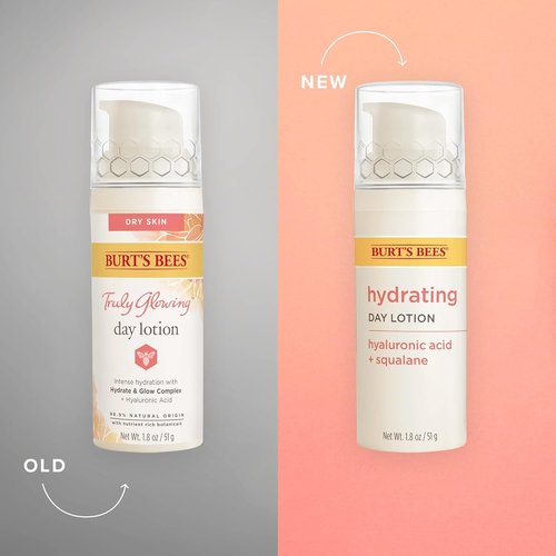Burt's Bees Truly Glowing Day Lotion - Hydrating Formula for Dry Skin | 1.8 Fl Oz