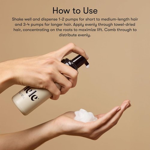 Odele Volumizing Foam Hair Styler - Heat Protection & Lift for Fine to Medium Hair, 5 Fl Oz