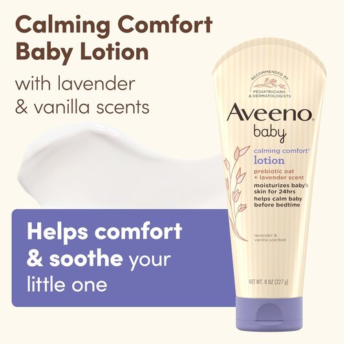 Aveeno Baby Calming Comfort Lotion - Moisturizing Lavender & Vanilla, Non-Greasy, 8 fl. oz