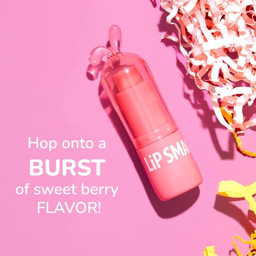 Lip Smacker Bunny Lip Balm - Moisturizing & Hydrating Care | Fun Easter Gift for Kids - Berry Hoppy