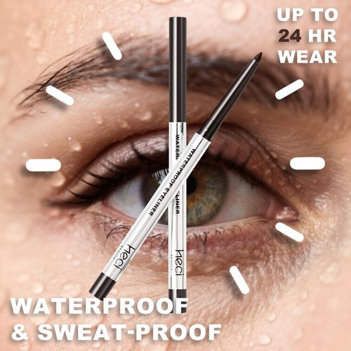 HECI BEAUTY Gel Eyeliner Pencil - Ultra-Smooth, Waterproof & Smudge-Proof, 24HR Longwear - Dark Brown