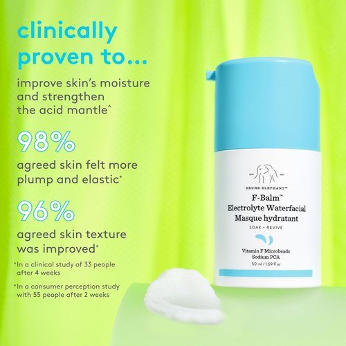 F-Balm Electrolyte Waterfacial Hydrating Mask by Drunk Elephant for Women - 1.69 oz Mask