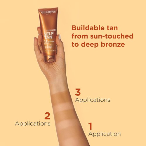 Clarins Self Tanning Tinted Gel - Natural, Streak-Free Self Tanner for Face & Body | Instant, Buildable Tan