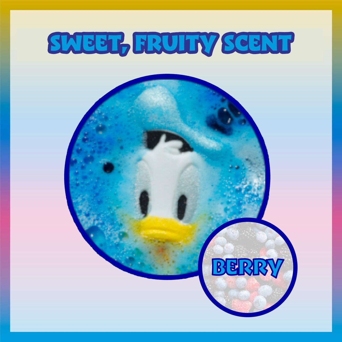 Mickey Minnie and Donald Duck Bath Bombs for Kids, Fun Bright Rainbow Colors, Berry Scented for Kids, Ages 3+, by Townley Girl