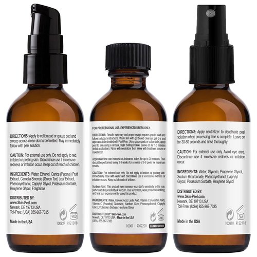Medpeel Chemical Peel Kit - 50% AHA & Vitamin C for Brightening | Professional Grade, 1oz/30ml (Set of 3)