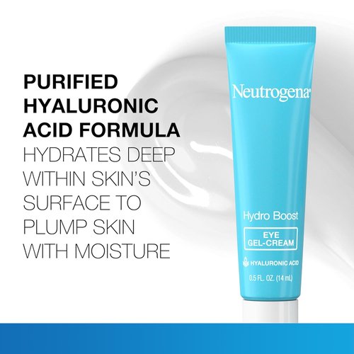 Neutrogena Hydro Boost Under Eye Cream - Hydrating Formula with Hyaluronic Acid | Fragrance-Free, 0.5 oz