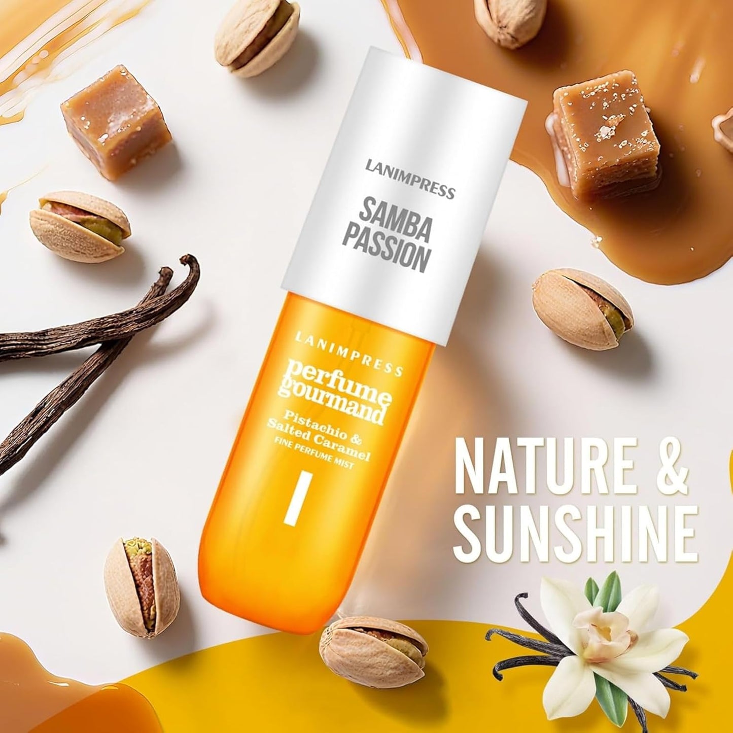 Skiennix Travel Size Perfume - Irresistible Vanilla & Caramel Scent | 3 Fl Oz Hair Mist & Body Spray