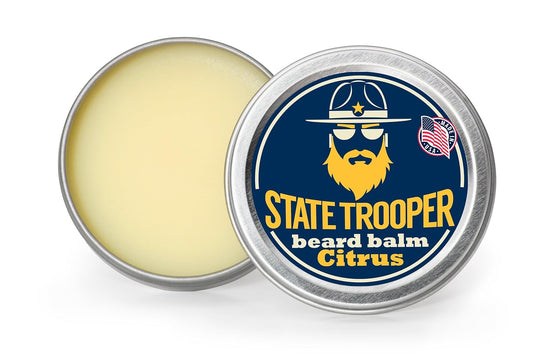 State Trooper Beard Balm Conditioner - Natural Citrus Scent, 2 oz | Nourishes & Softens Beard
