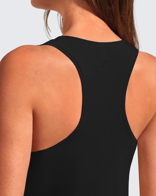 G4Free Lyocell Workout Tank Tops - High Neck Racerback Design for Women | Gym & Yoga Essentials
