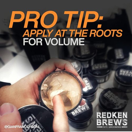 Redken Brews Clay Pomade For Men - High Hold & Matte Finish for Volumizing Fine to Medium Hair