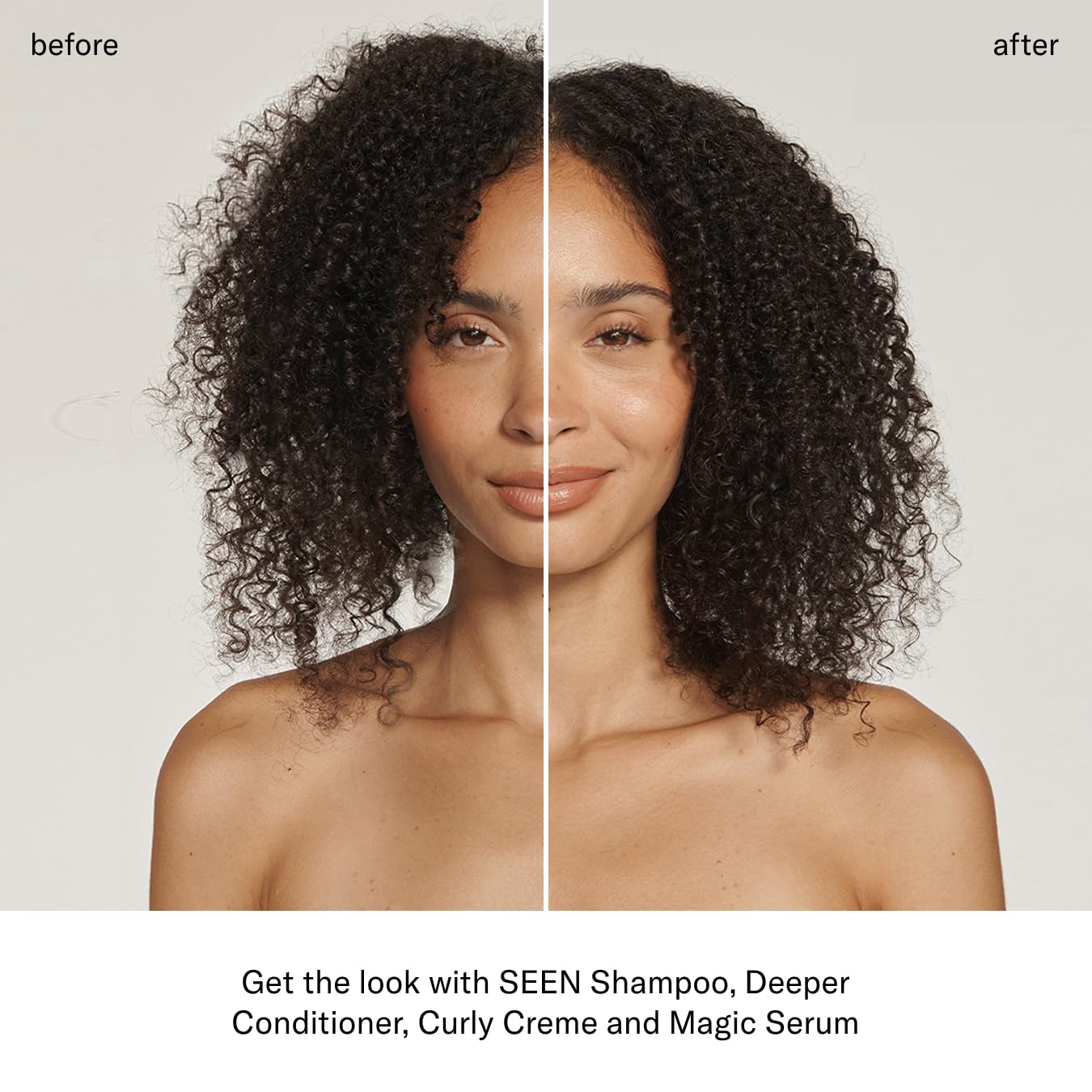 SEEN Curly On The Go Kit - Fragrance-Free Curl-Defining Hair Bundle | Non-Comedogenic & Safe for Sensitive Skin