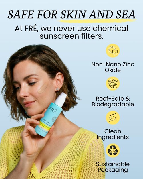 FRE Skincare GLOW ME Tinted Mineral Sunscreen - SPF 30 Hydrating Face Moisturizer (Medium-Deep) | Lightweight & Reef-Safe for Glowing Skin