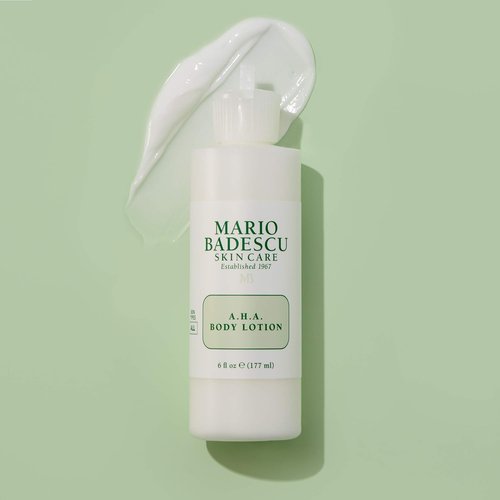 Mario Badescu AHA Body Lotion - Gentle Exfoliating Moisturizer with Glycolic Acid | 6 Fl Oz for Youthful Skin