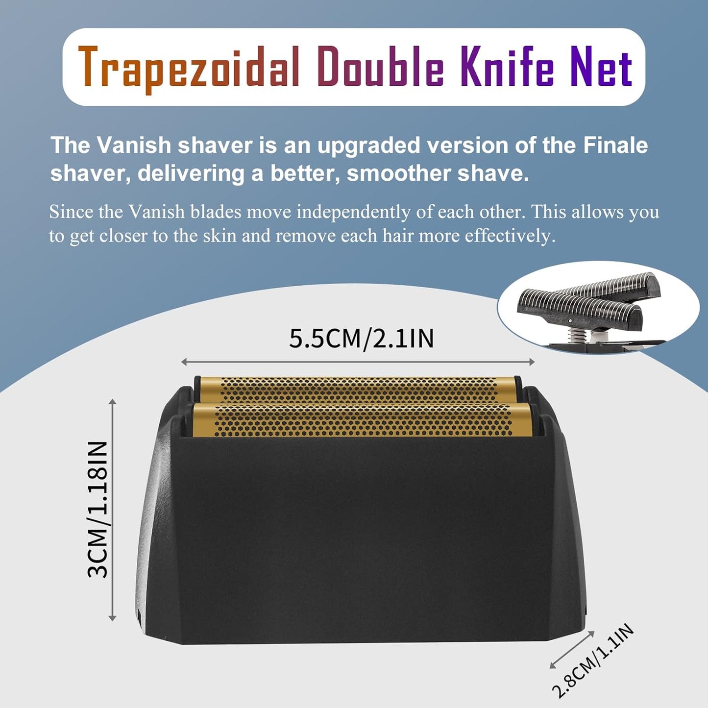 Wahl 5 Star Series Shaver Replacement Foil - 2 Pack Compatible with Vanish Shaver 8173-700, Black