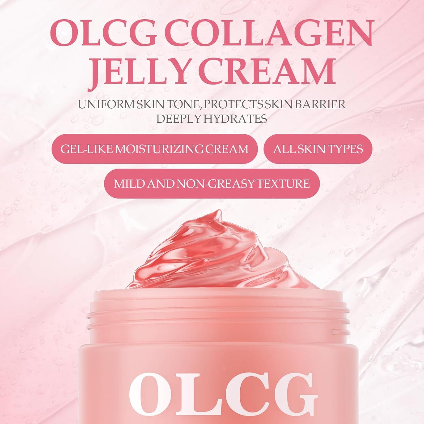 Skiennix Collagen Jelly Cream - Gel-Textured Moisturizer for Radiant, Plump Skin - Daily Use Formula