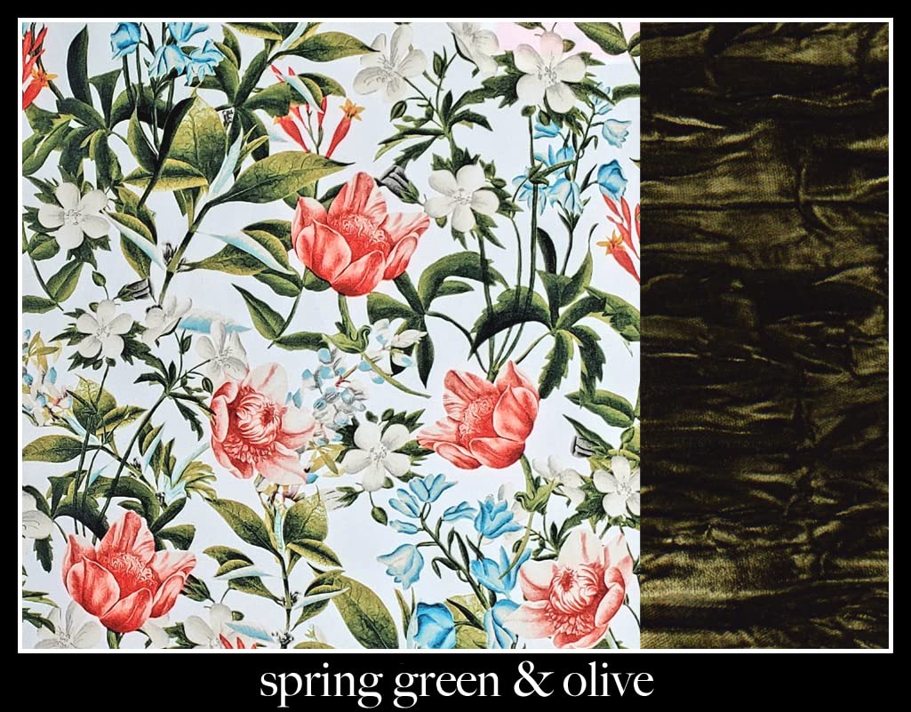 Candi Andi Handmade Opulence Yoga Eye Mask Pillow - Weighted Flaxseed Fill, Unscented, Satin & Velvet, Adjustable Strap - Ideal for Meditation & Restful Sleep -Spring Green - TEMF-SG