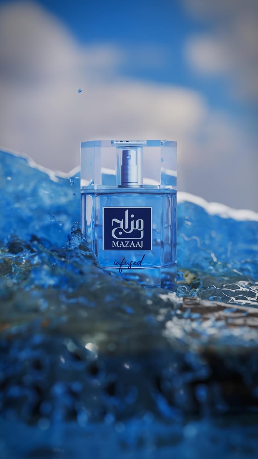 Zimaya Mazaaj Eau De Parfum For Men - Infused Fragrance | 3.4 Fl. Oz Bottle