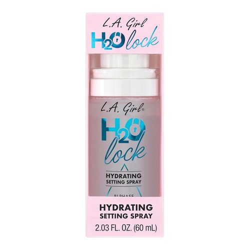 L.A. Girl H2O Lock Setting Spray - Bi-Phase Hydrating Makeup Mist with Aloe Vera & Vitamin E | Dewy Finish
