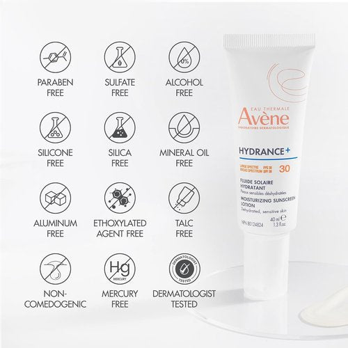 Avène Hydrance+ Moisturizing Sunscreen Lotion - SPF 30 | Lightweight Hydration 1.3 Fl Oz