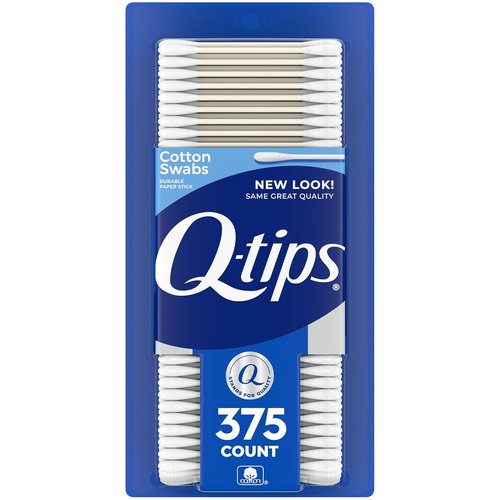 Q-tips Cotton Swabs - 100% Cotton Hygiene & Beauty Care | 375 Count Pack