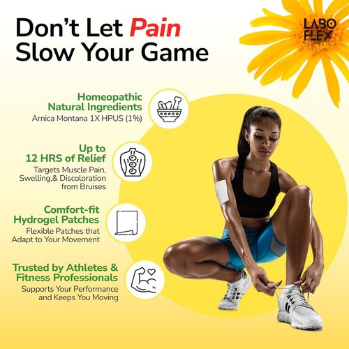 Arnipatch Natural Arnica Pain Relief Hydrogel Patches - Long-Lasting Relief for Muscle Soreness & Inflammation (10 Count)
