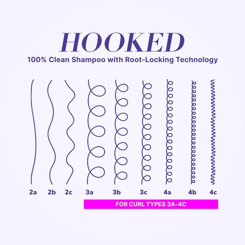 COLOR WOW Curl Wow Hooked 100% Clean Shampoo with Root-Locking Technology – Rich-lathering, sulfate-free formula leaves no residues + helps anchor hair to stop shedding