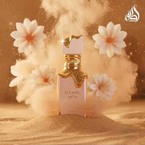 Lattafa Eclaire - Vanilla, Caramel, Sweet, Floral - Eau de Parfum Long-Lasting Fragrance for Women, 3.40 Ounce / 100 ml