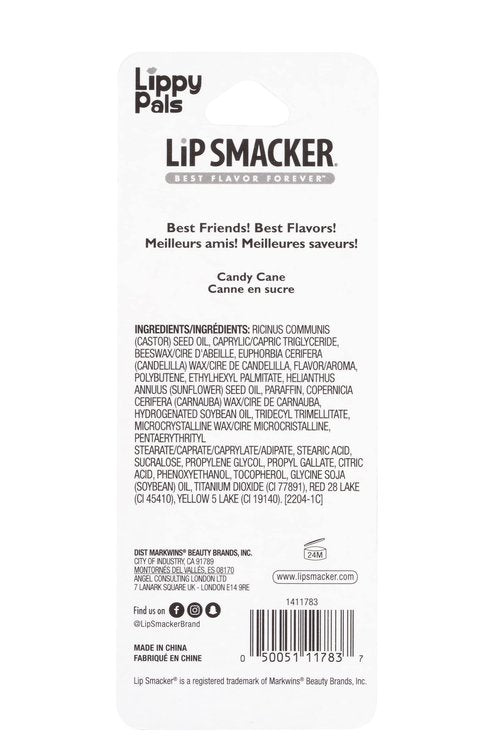 Lip Smacker Lippy Pals Lip Balm, Flavored Moisturizing, Smoothing Soft Shine, Hydrating & Protecting Fun Tasty Flavors, Cruelty-Free & Vegan - Reindeer