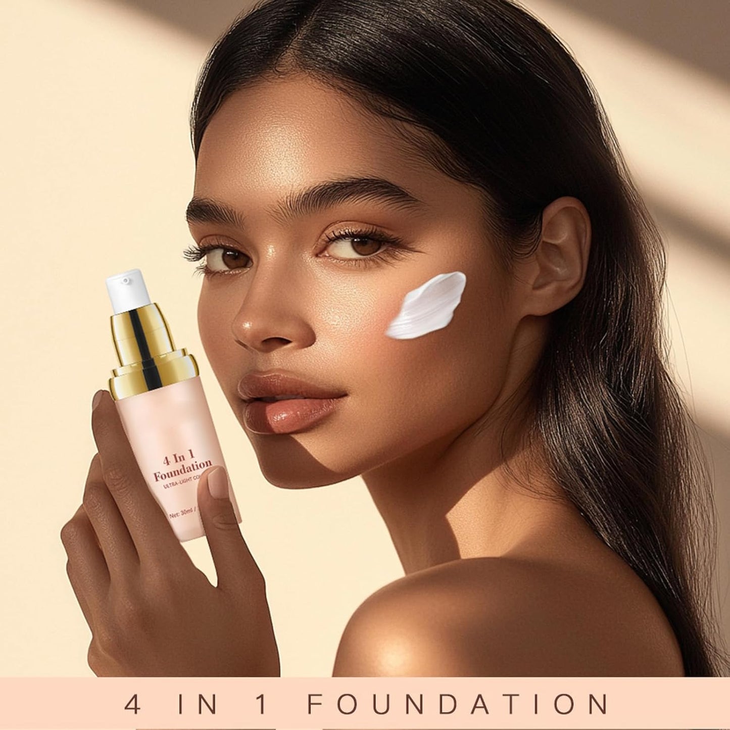 Skiennix 4-in-1 Color Changing Foundation - Auto-Adjusting Liquid with SPF 30 & Natural Matte Finish (Light)