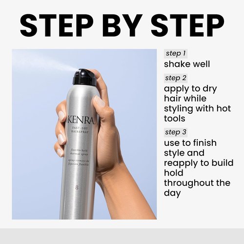 Fast Dry Hairspray 8 - Flexible Hold Thermal Spray for Styling & Finishing | Lightweight Control for All Hair Types