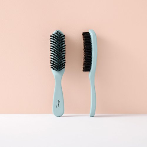 Diane Nylon Reinforced Boar Bristle Curved Smoothing Hair Brush for Frizz & Flyaways, Hairbrush For Hair Edges and Taming Baby Hairs, Glossy Finish on Ponytails, Buns and Updos, Hairbrush for Women
