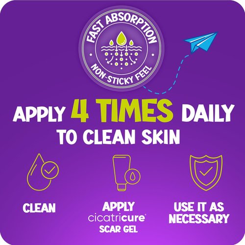 Cicatricure Advanced Scar Gel - Gentle Formula for Kids to Improve Scar Appearance | 1 oz Grape Scent