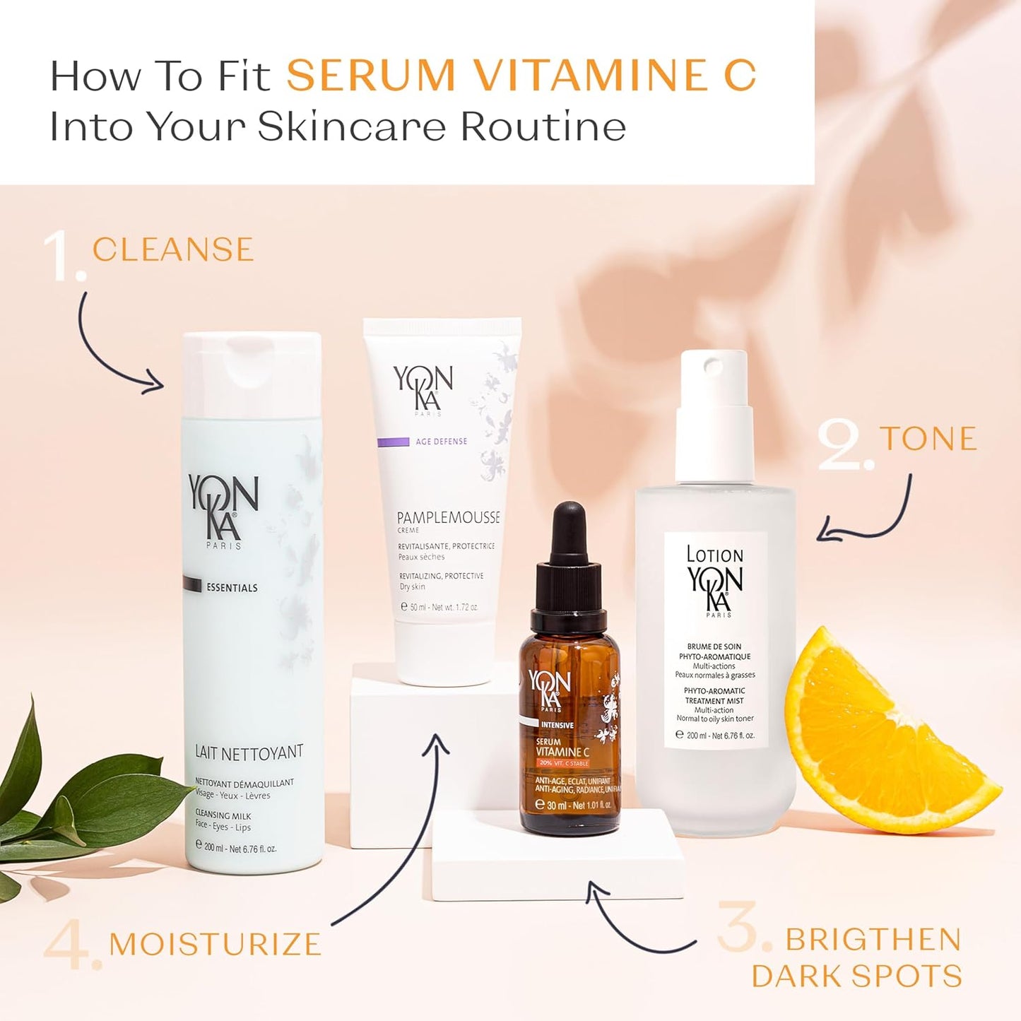 Yon-Ka 20% Vitamin C Serum - Concentrated Anti-Aging Treatment to Even Skin Tone & Boost Collagen | 99% Natural Ingredients
