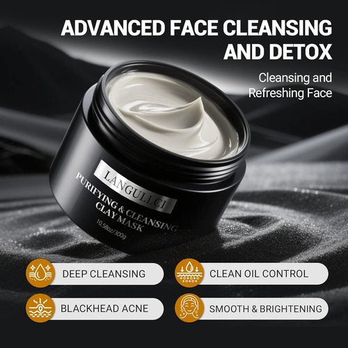 Regine Switzerland Kaolin Clay Mask - Purifying Mud Mask for Oily, Dry & Sensitive Skin | Detox Pore Cleanser | 10.5 oz
